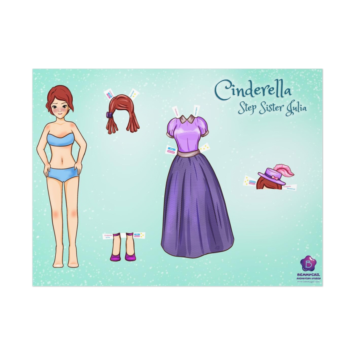 Cinderella paper doll online